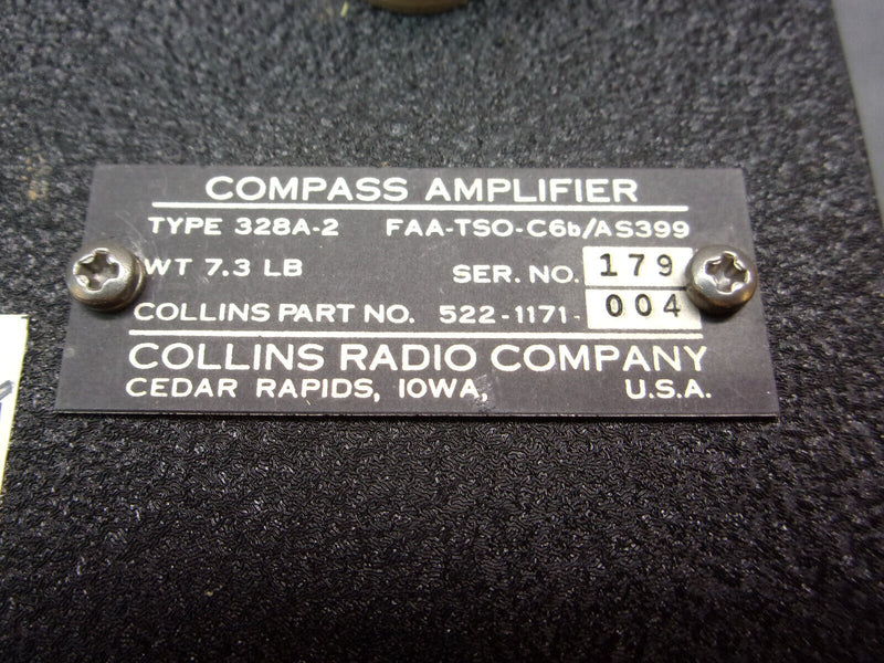 Collins 328A-2 Compass Amplifier P/N 522-1171-004